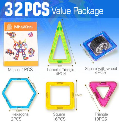 MKT Neon Magnetic Toy Blocks