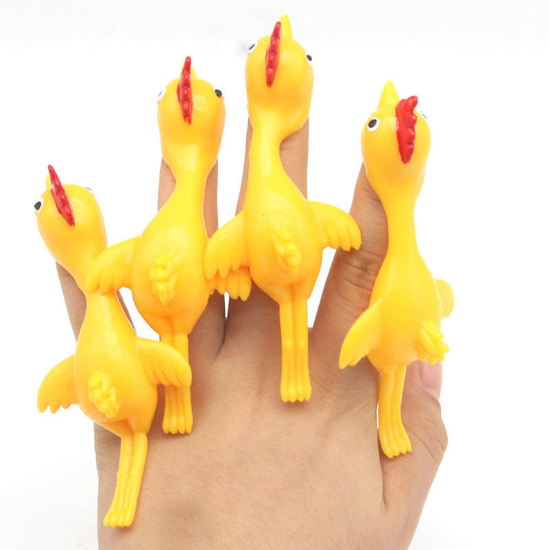 MKT Wall Stick Slingshot Chicken Toy